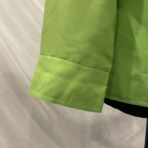 Silk Women’s size 10 Green Open Front Jacket Lined Evening - Picture 3 of 7